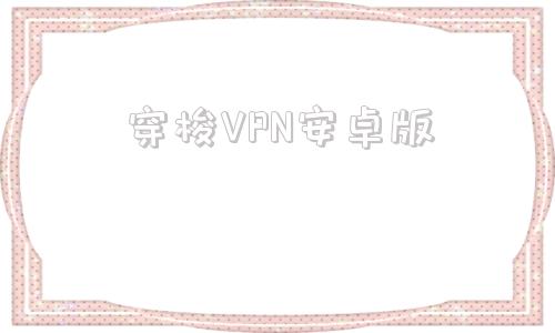 穿梭VPN安卓版的简单介绍